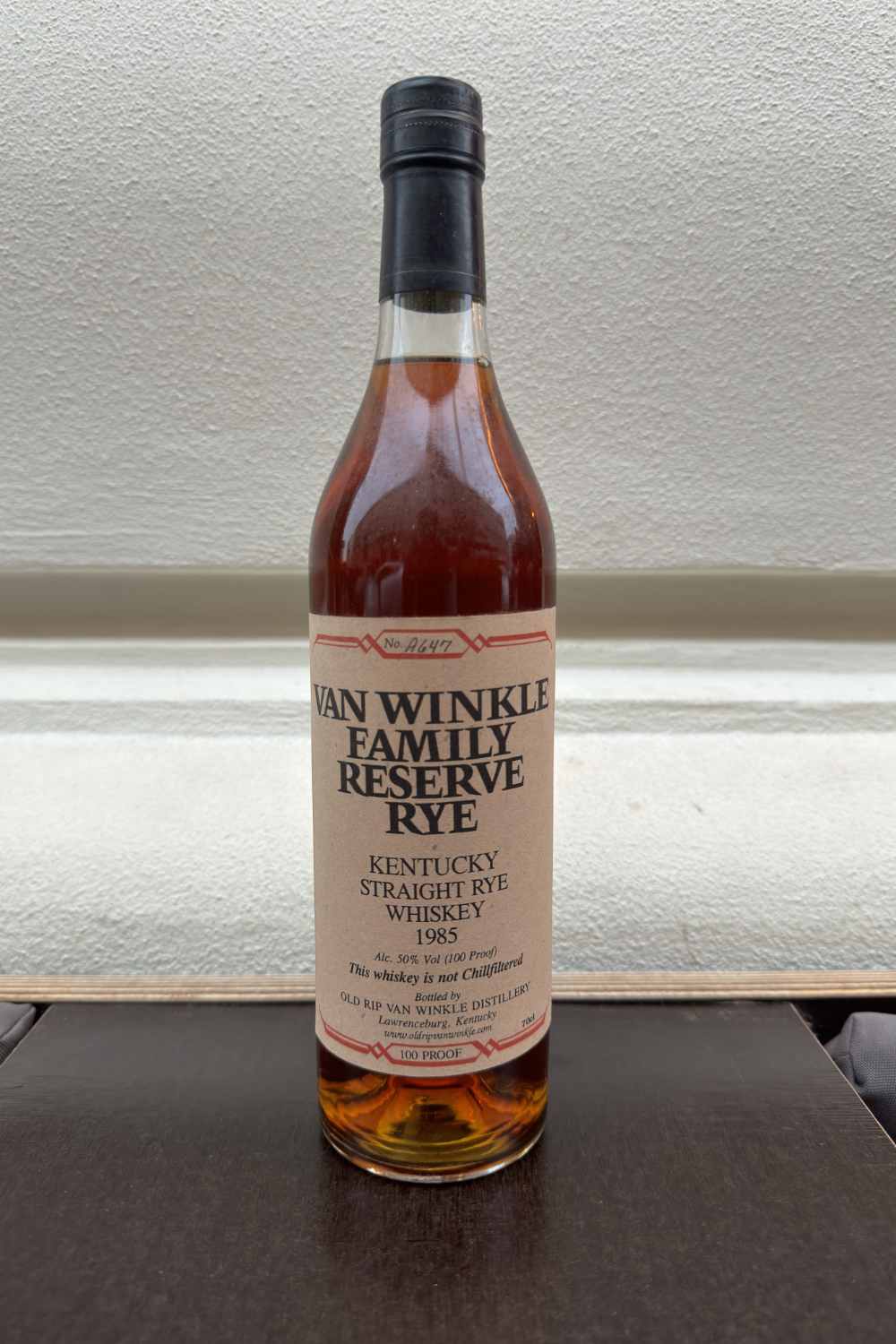 Rip Van Winkle Family Reserve Rye "1985"